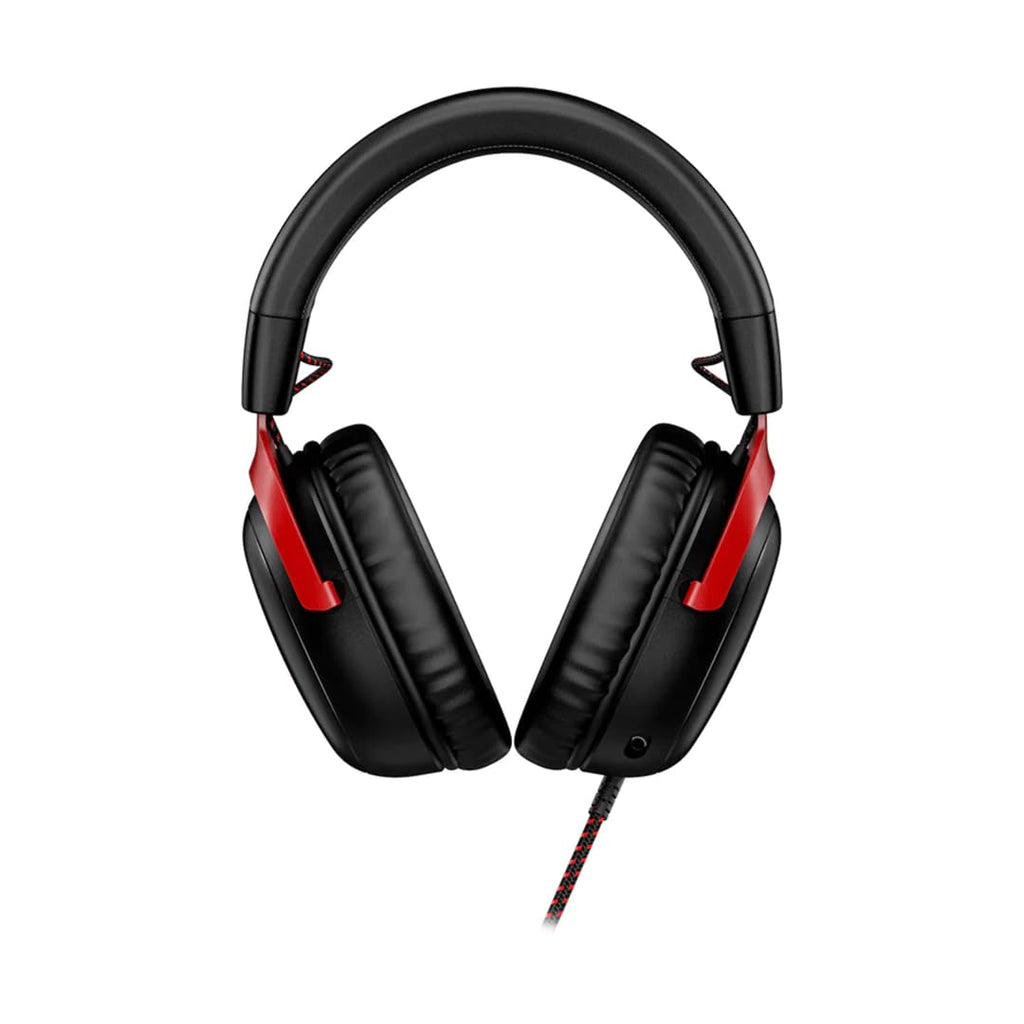 HyperX Cloud III – Wired Gaming Headset, PC, PS5, Xbox Series X|S, Angled 53mm Drivers, Spatial Audio, Memory Foam, Durable Frame, Ultra-Clear 10mm Mic, USB-C, USB-A, 3.5mm – Black/Red