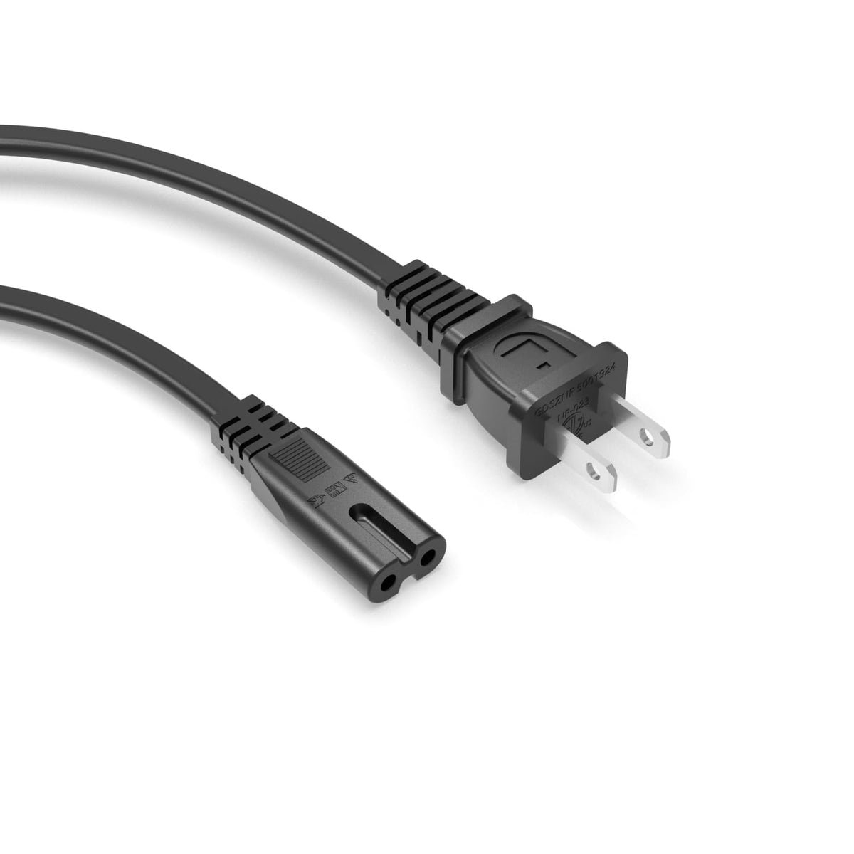Superer AC Power Cord Cable Fit for Sony PS5 PS4 PS3 Slim PlayStation 5 4 3, Xbox Series X/S, Xbox One X/S, TV, Printer, Speaker, Universal IEC C7 Figure 8 2 Prong Replacement Cables, ETL Listed