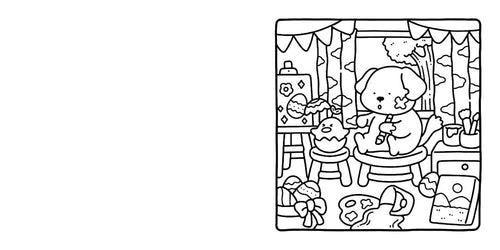 Cozy Cuties: Coloring Book for Adults and Kids (Cozy Spaces Coloring)