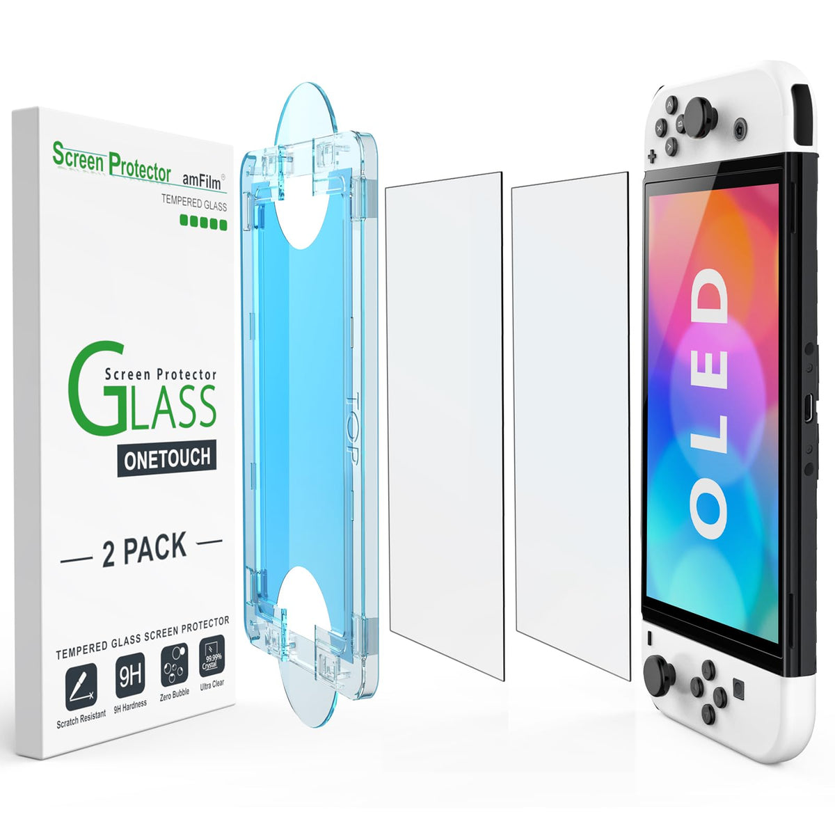 amFilm Auto-Alignment OneTouch for Nintendo Switch 2 Screen Protector 2025
