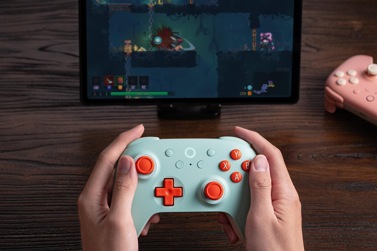 8Bitdo Ultimate 2C Wireless Controller for Windows PC and Android, with 1000 Hz Polling Rate, Hall Effect Joysticks and Triggers, and Remappable L4/R4 Bumpers (Transparent Black)