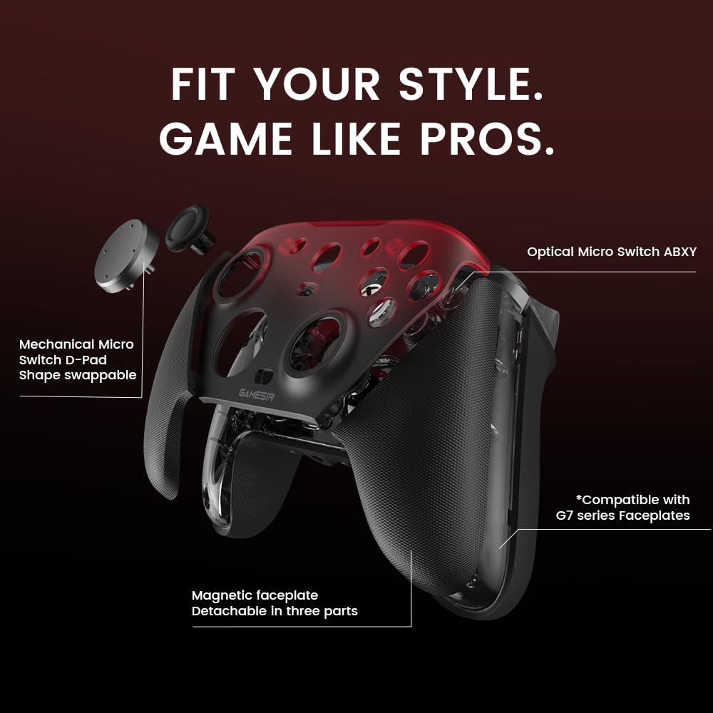 GameSir G7 Pro Wired Controller for Xbox Series X|S, Xbox One, Wireless Gamepad for PC&Android with TMR Sticks, Hall Effect Analog Triggers, 1000Hz Polling Rate, 3.5mm Audio Jack - Black