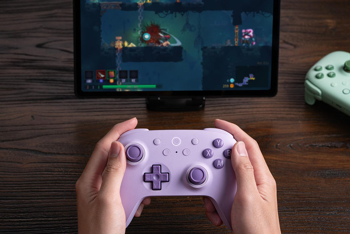 8Bitdo Ultimate 2C Wireless Controller for Windows PC and Android, with 1000 Hz Polling Rate, Hall Effect Joysticks and Triggers, and Remappable L4/R4 Bumpers (Transparent Black)