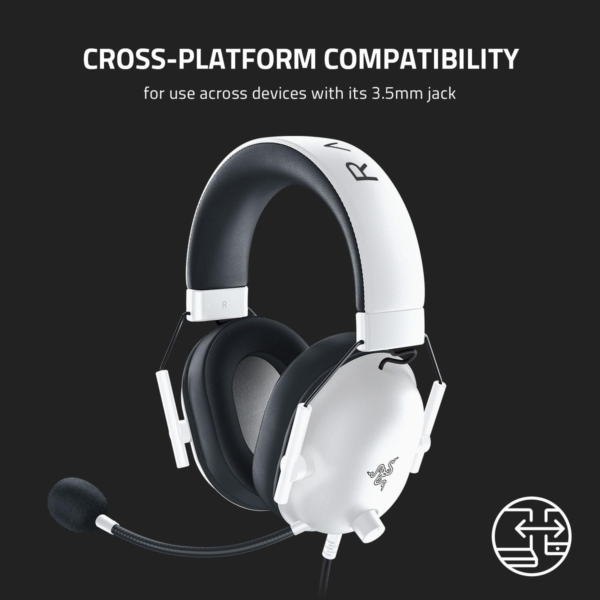 Razer BlackShark V2 X Wired PlayStation Gaming Headset, Black