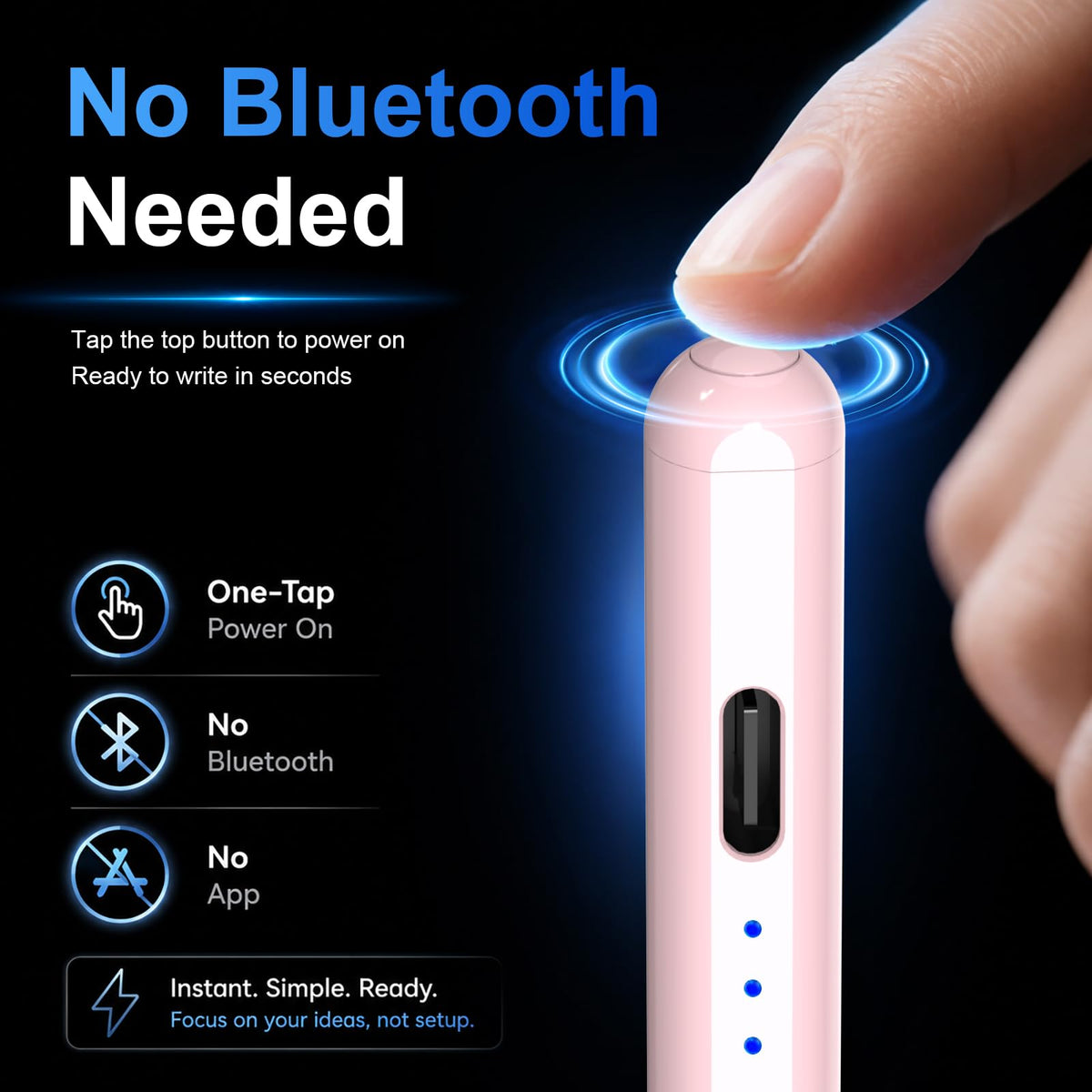 HATOKU Stylus Pen for Apple iPad 2018-2026 Magnetic for Note-Taking Drawing