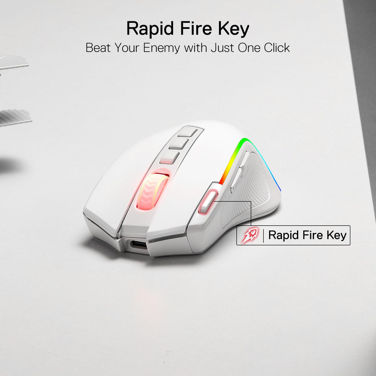 Redragon M612 Wired RGB Optical Gaming Mouse 8000 DPI Remapping Keys