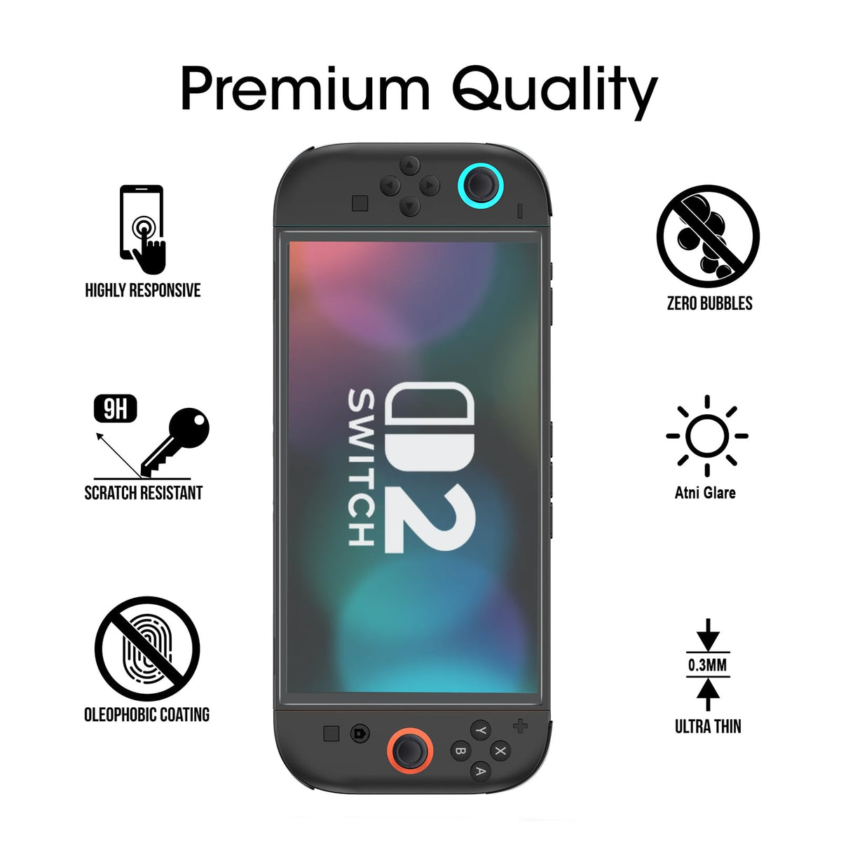 amFilm Auto-Alignment OneTouch for Nintendo Switch 2 Screen Protector 2025