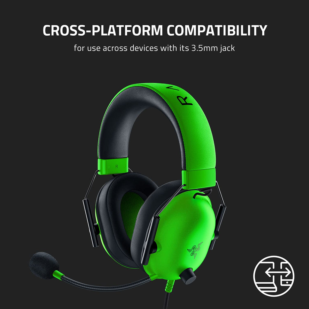 Razer BlackShark V2 X Wired PlayStation Gaming Headset, Black