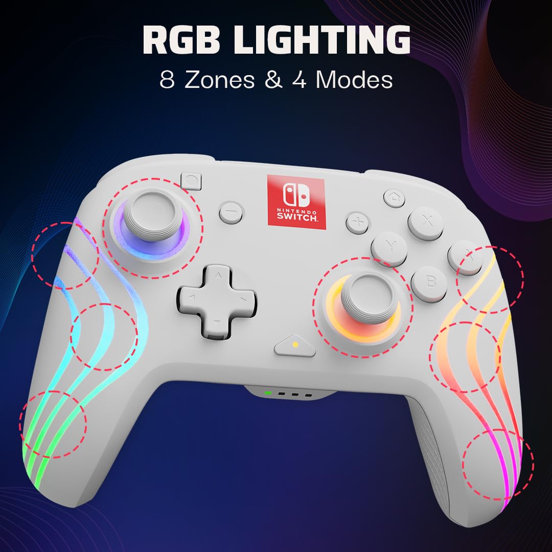PDP Afterglow Wave Wireless RGB Gaming Controller for Nintendo Switch 2
