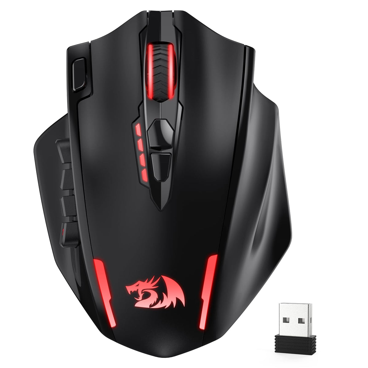 Redragon M908 Wired MMO RGB Gaming Mouse 12400 DPI Remapping Keys
