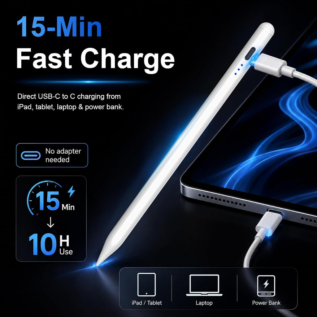 HATOKU Stylus Pen for Apple iPad 2018-2026 Magnetic for Note-Taking Drawing