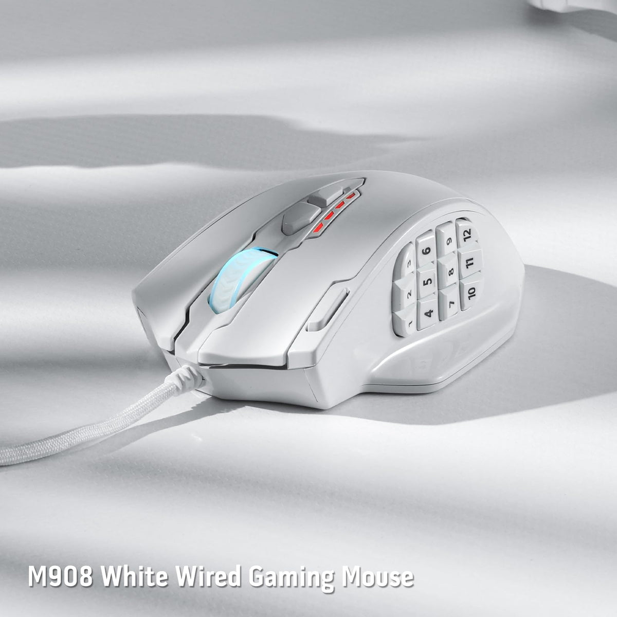 Redragon M908 Wired MMO RGB Gaming Mouse 12400 DPI Remapping Keys