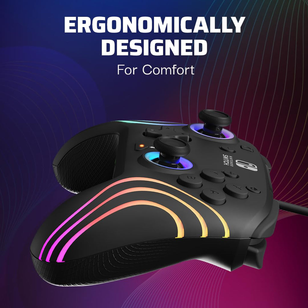 PDP Afterglow Wave Wireless RGB Gaming Controller for Nintendo Switch 2