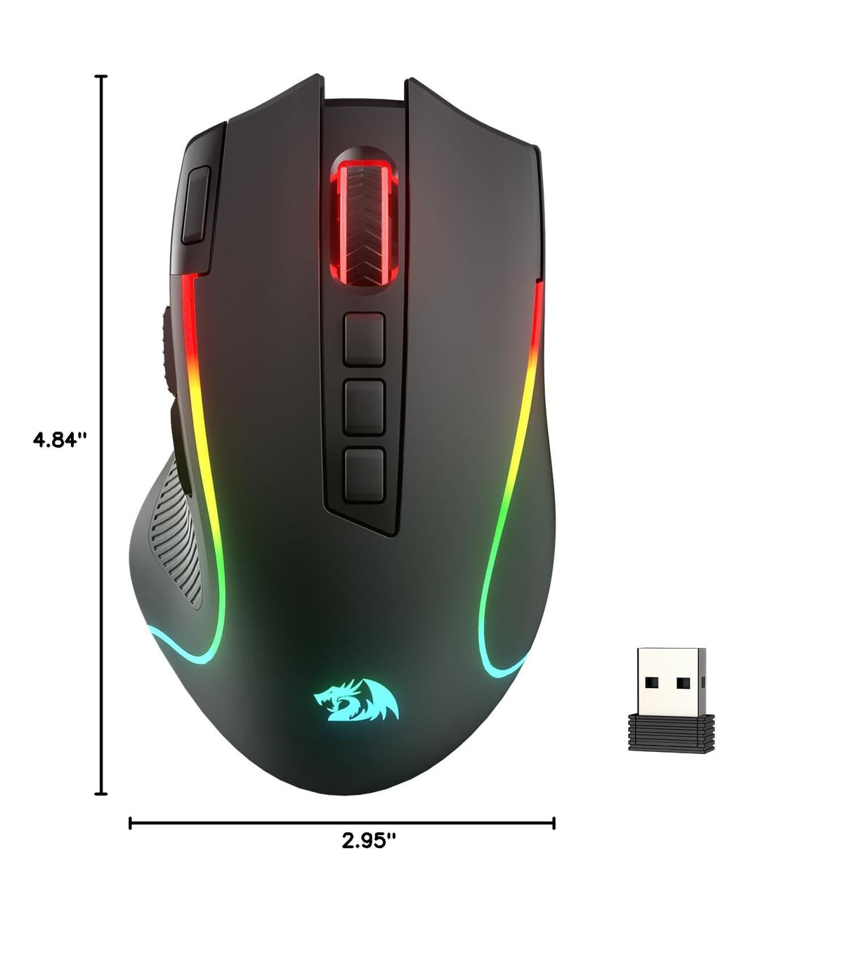 Redragon M612 Wired RGB Optical Gaming Mouse 8000 DPI Remapping Keys