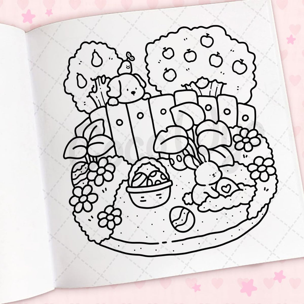 Cozy Cuties: Coloring Book for Adults and Kids (Cozy Spaces Coloring)