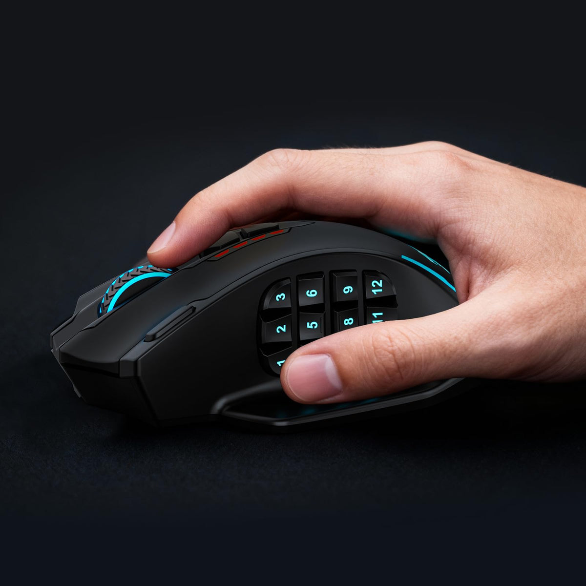 Redragon M908 Wired MMO RGB Gaming Mouse 12400 DPI Remapping Keys