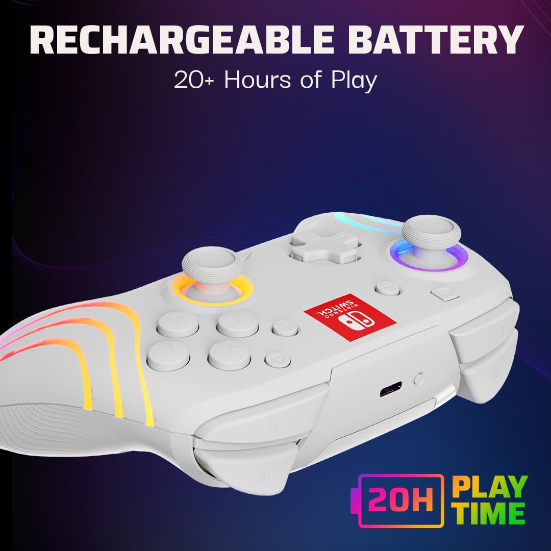 PDP Afterglow Wave Wireless RGB Gaming Controller for Nintendo Switch 2
