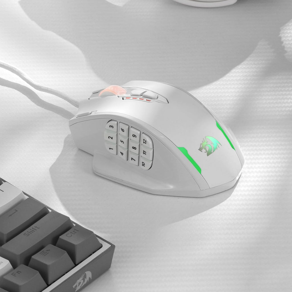 Redragon M908 Wired MMO RGB Gaming Mouse 12400 DPI Remapping Keys