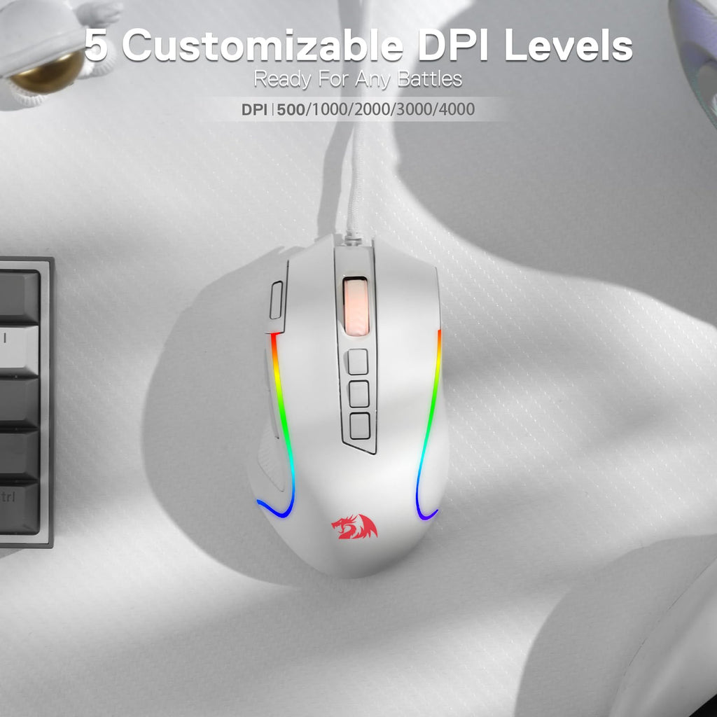 Redragon M612 Wired RGB Optical Gaming Mouse 8000 DPI Remapping Keys