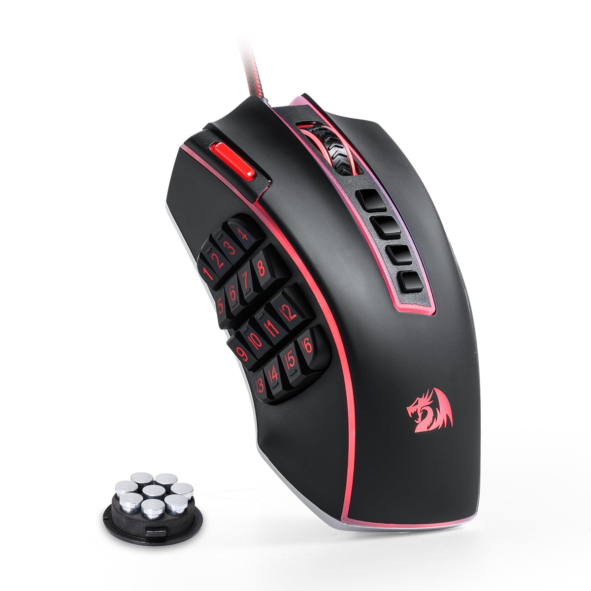 Redragon M908 Wired MMO RGB Gaming Mouse 12400 DPI Remapping Keys