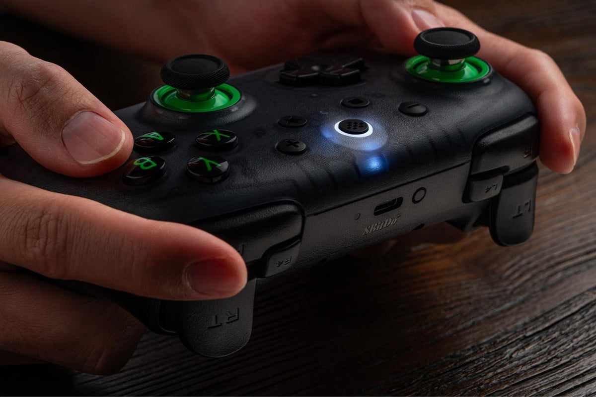 8Bitdo Ultimate 2C Wireless Controller for Windows PC and Android, with 1000 Hz Polling Rate, Hall Effect Joysticks and Triggers, and Remappable L4/R4 Bumpers (Transparent Black)