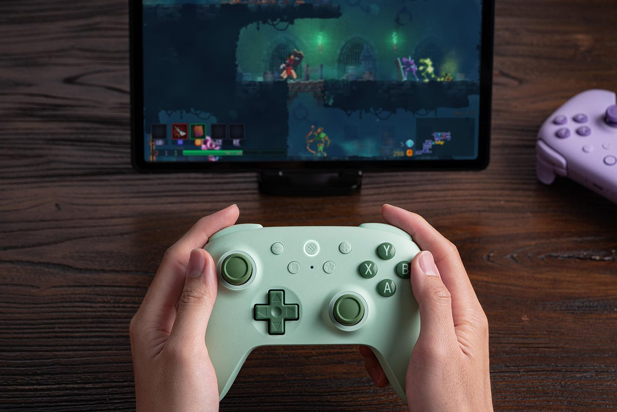 8Bitdo Ultimate 2C Wireless Controller for Windows PC and Android, with 1000 Hz Polling Rate, Hall Effect Joysticks and Triggers, and Remappable L4/R4 Bumpers (Transparent Black)