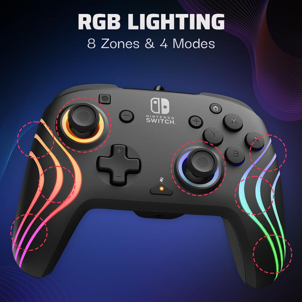 PDP Afterglow Wave Wireless RGB Gaming Controller for Nintendo Switch 2