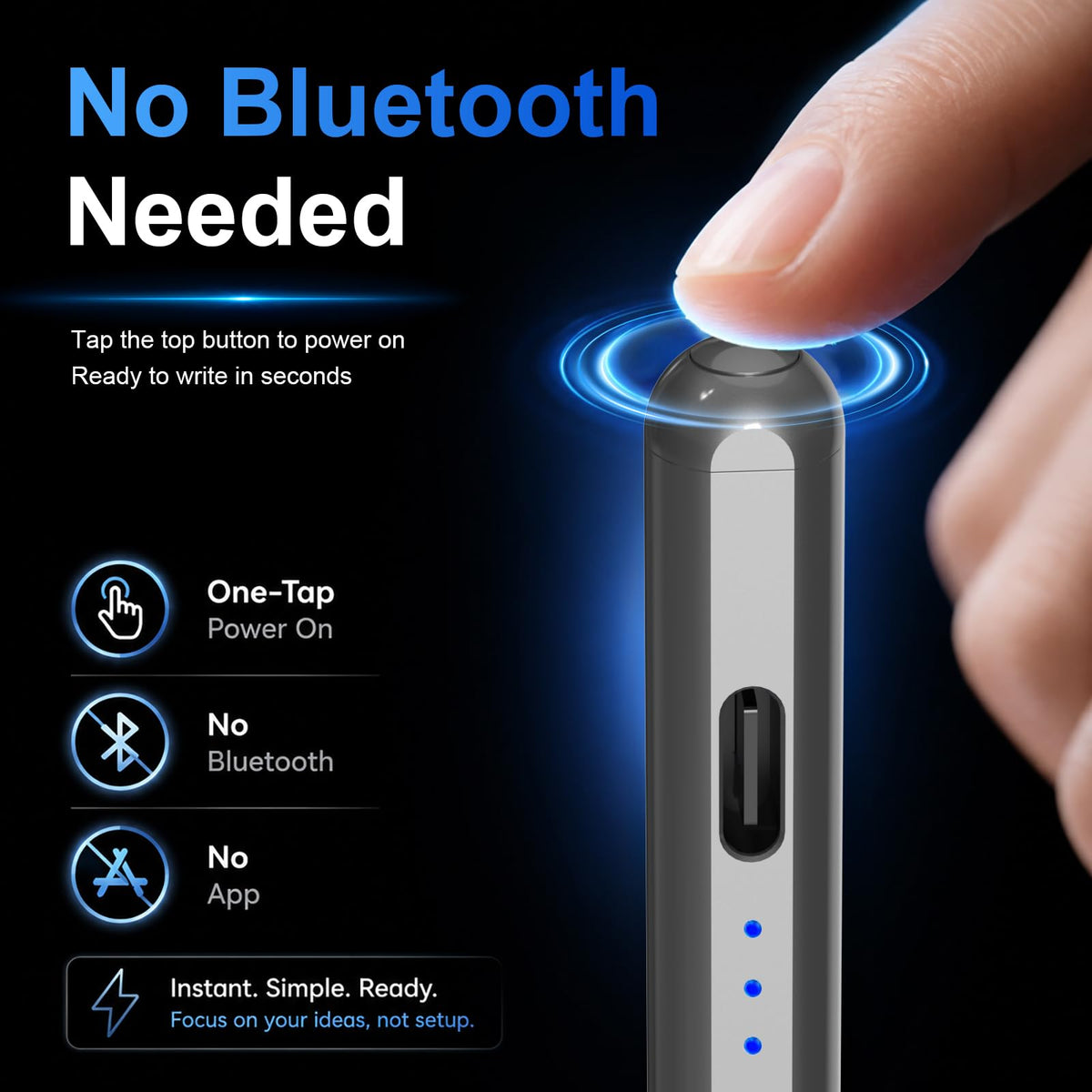 HATOKU Stylus Pen for Apple iPad 2018-2026 Magnetic for Note-Taking Drawing