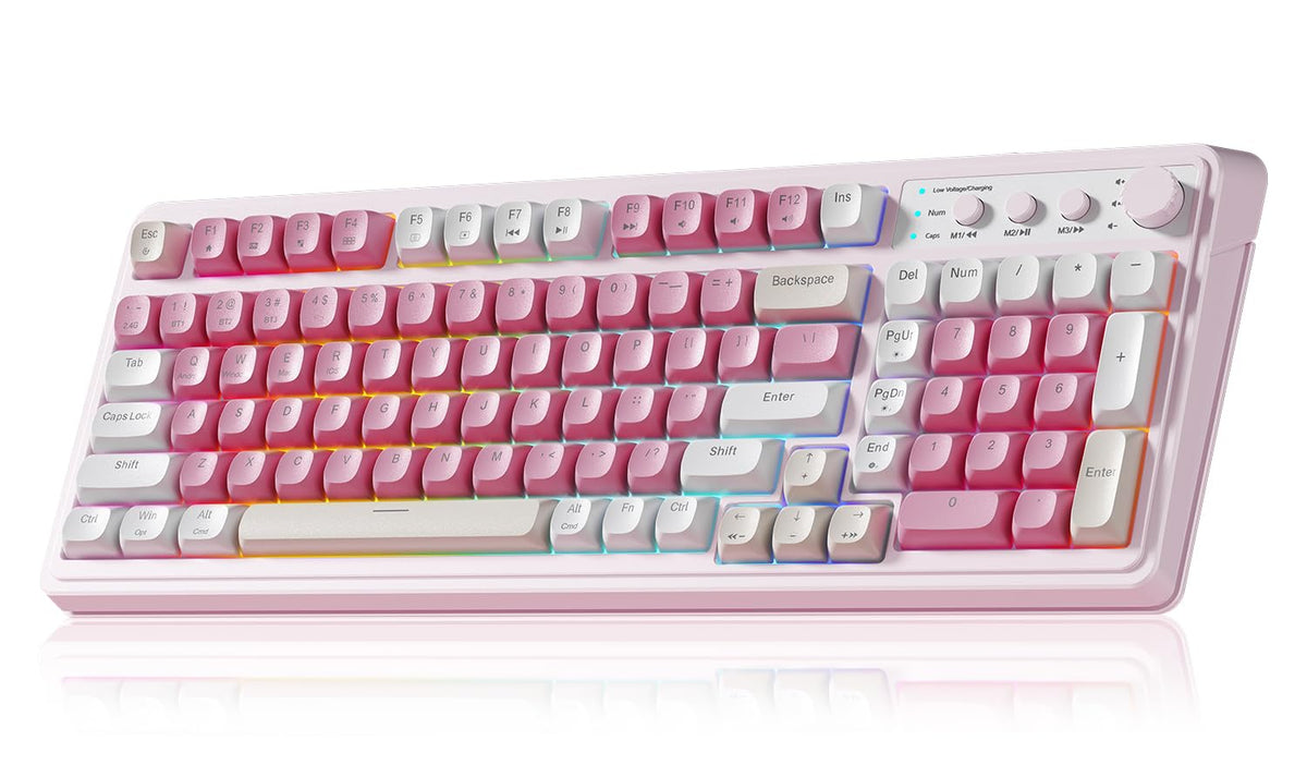 AULA 99 Key Keyboard, Wireless Gaming Keyboard Bluetooth Computer Keyboards