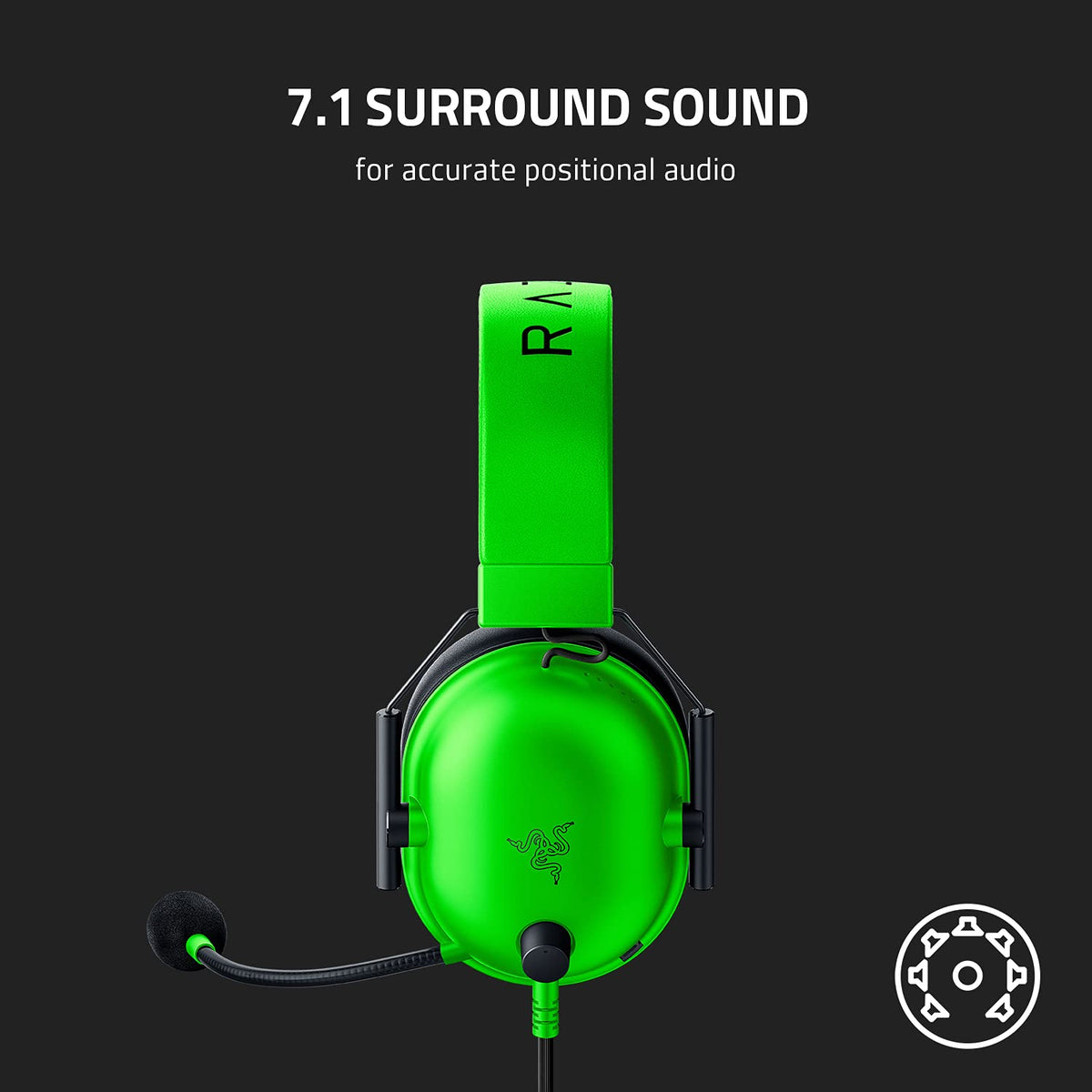 Razer BlackShark V2 X Wired PlayStation Gaming Headset, Black