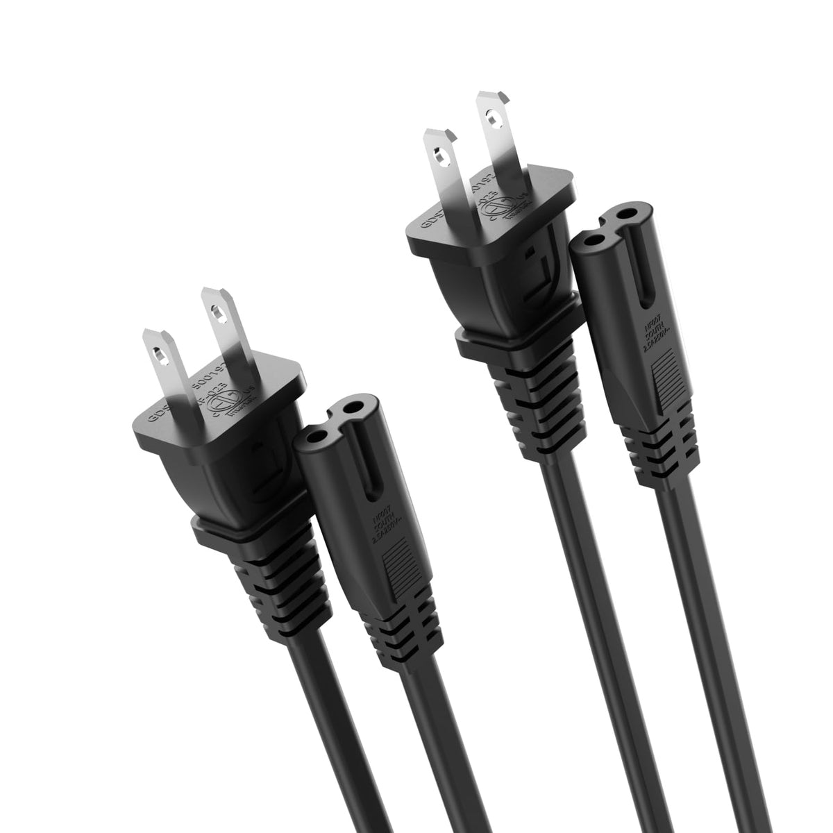 Superer AC Power Cord Cable Fit for Sony PS5 PS4 PS3 Slim PlayStation 5 4 3, Xbox Series X/S, Xbox One X/S, TV, Printer, Speaker, Universal IEC C7 Figure 8 2 Prong Replacement Cables, ETL Listed