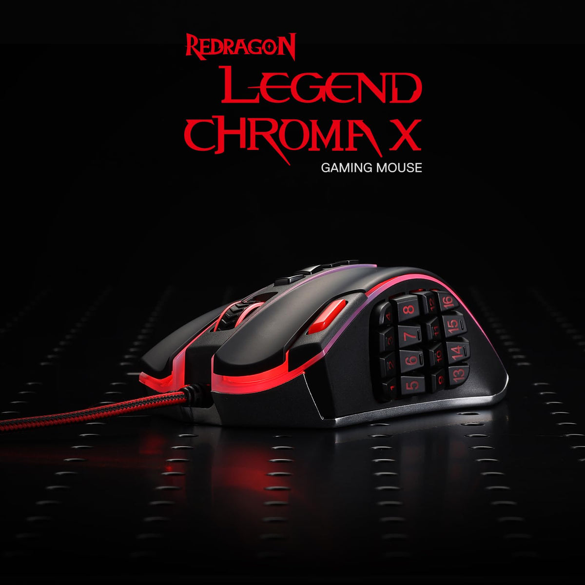 Redragon M908 Wired MMO RGB Gaming Mouse 12400 DPI Remapping Keys