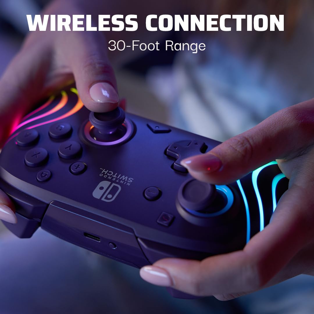PDP Afterglow Wave Wireless RGB Gaming Controller for Nintendo Switch 2