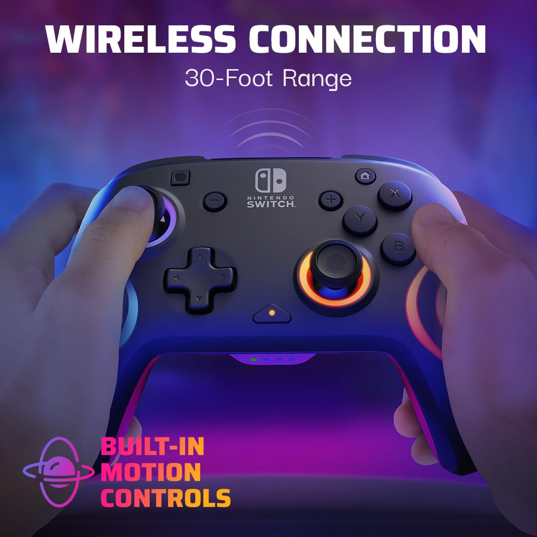 PDP Afterglow Wave Wireless RGB Gaming Controller for Nintendo Switch 2