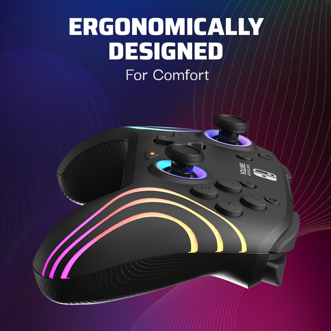 PDP Afterglow Wave Wireless RGB Gaming Controller for Nintendo Switch 2