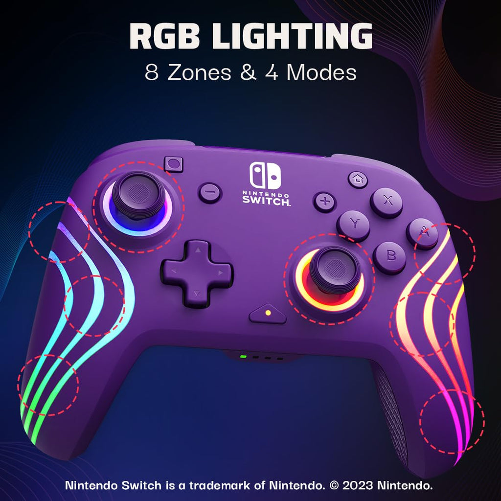 PDP Afterglow Wave Wireless RGB Gaming Controller for Nintendo Switch 2