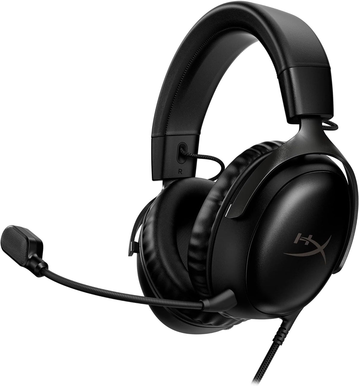 HyperX Cloud III – Wired Gaming Headset, PC, PS5, Xbox Series X|S, Angled 53mm Drivers, Spatial Audio, Memory Foam, Durable Frame, Ultra-Clear 10mm Mic, USB-C, USB-A, 3.5mm – Black/Red
