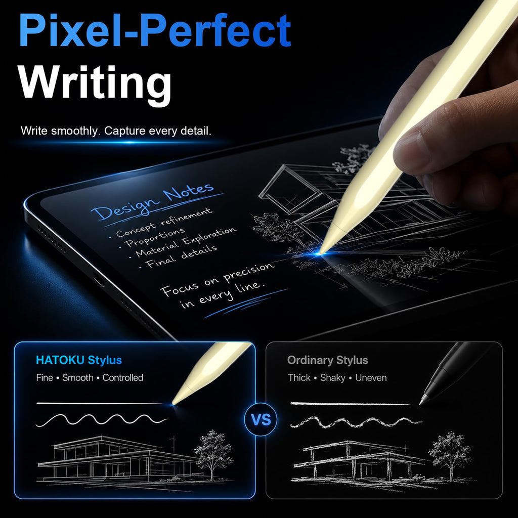 HATOKU Stylus Pen for Apple iPad 2018-2026 Magnetic for Note-Taking Drawing