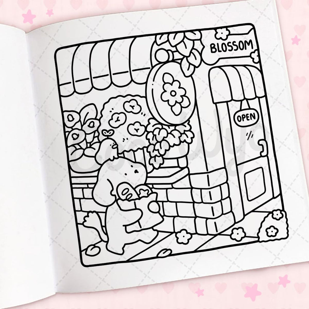 Cozy Cuties: Coloring Book for Adults and Kids (Cozy Spaces Coloring)