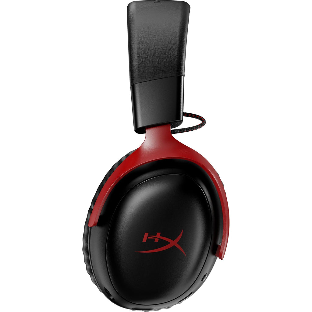 HyperX Cloud III – Wired Gaming Headset, PC, PS5, Xbox Series X|S, Angled 53mm Drivers, Spatial Audio, Memory Foam, Durable Frame, Ultra-Clear 10mm Mic, USB-C, USB-A, 3.5mm – Black/Red