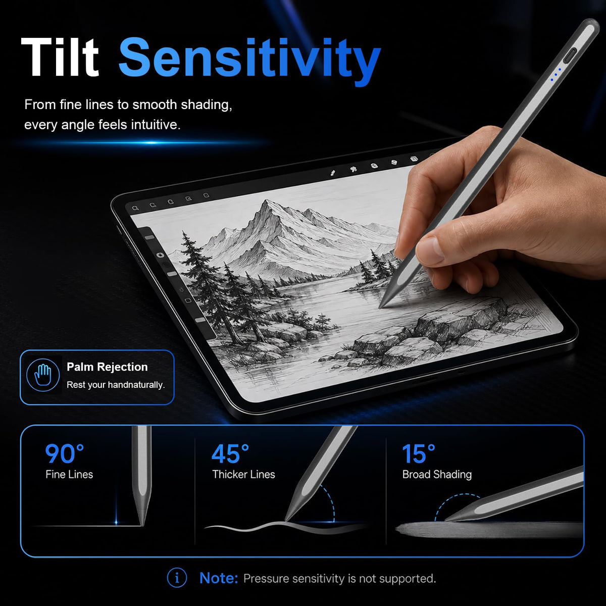 HATOKU Stylus Pen for Apple iPad 2018-2026 Magnetic for Note-Taking Drawing