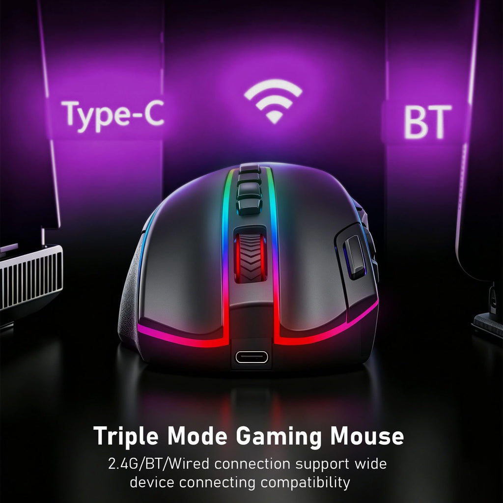 Redragon M908 Wired MMO RGB Gaming Mouse 12400 DPI Remapping Keys