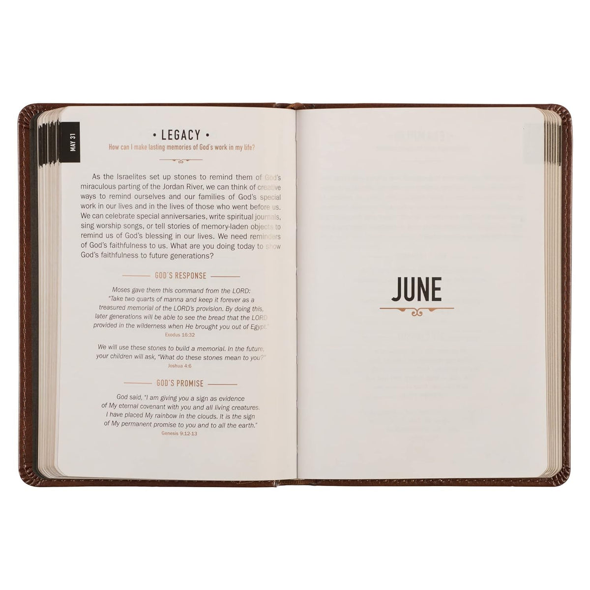 One Minute with God for Men 365 Devotions, Brown Faux Leather Flexcover