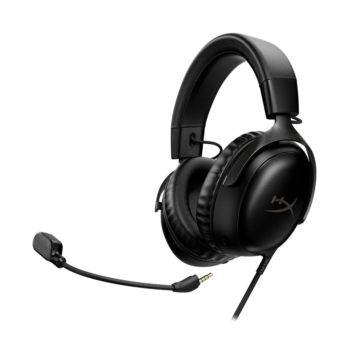 HyperX Cloud III – Wired Gaming Headset, PC, PS5, Xbox Series X|S, Angled 53mm Drivers, Spatial Audio, Memory Foam, Durable Frame, Ultra-Clear 10mm Mic, USB-C, USB-A, 3.5mm – Black/Red