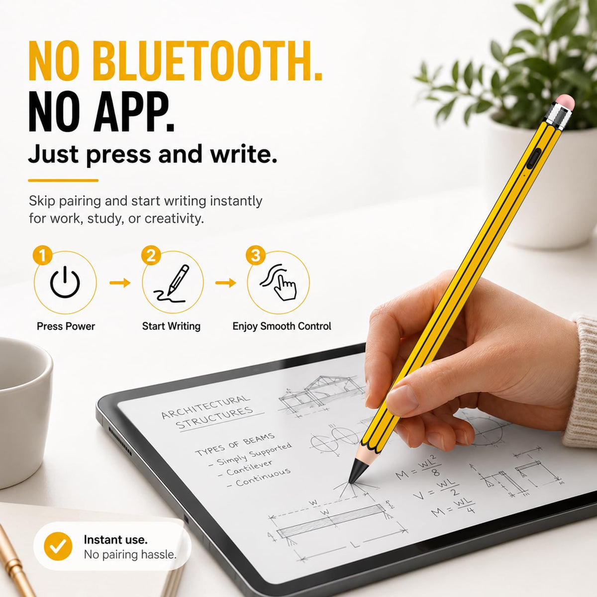 HATOKU Stylus Pen for Apple iPad 2018-2026 Magnetic for Note-Taking Drawing