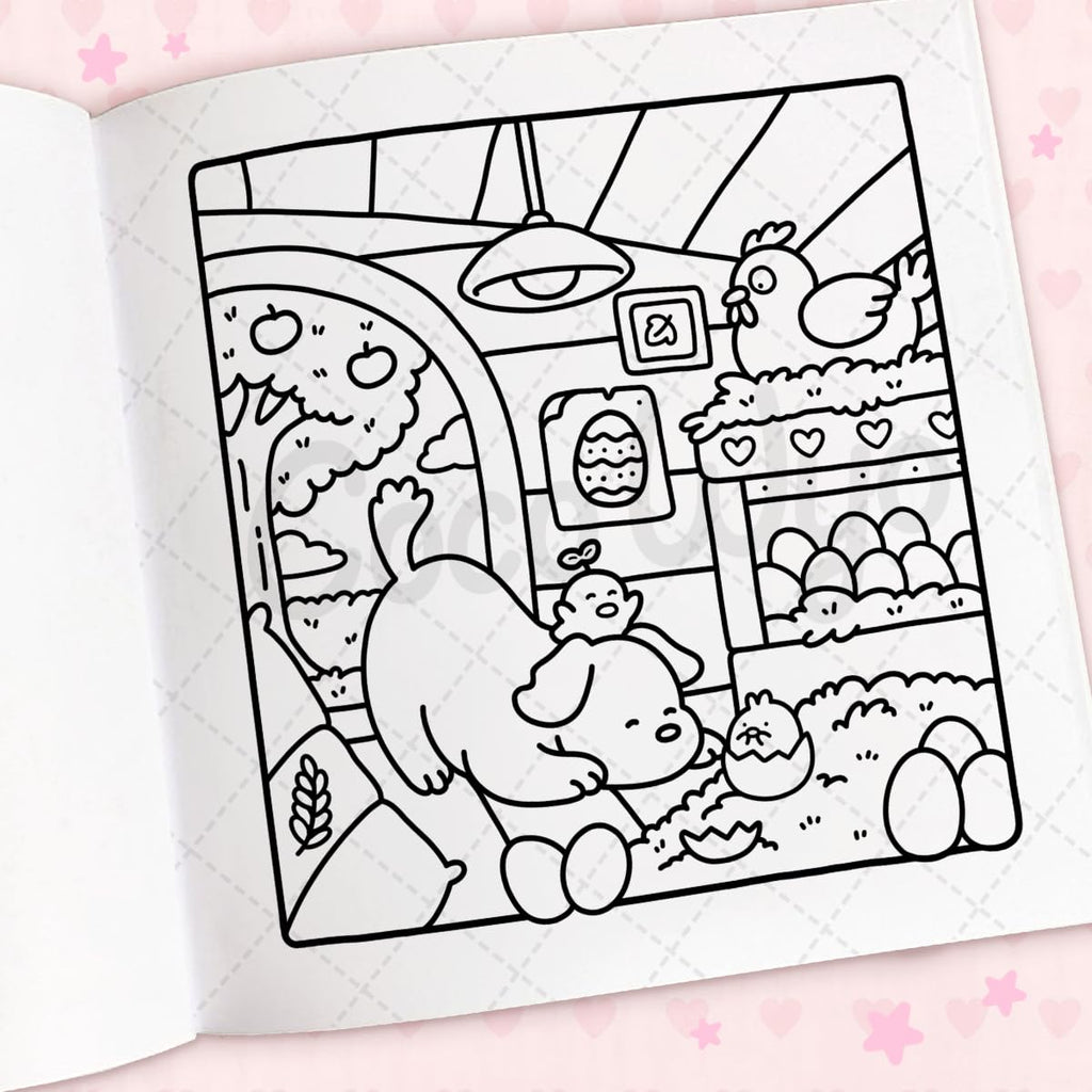 Cozy Cuties: Coloring Book for Adults and Kids (Cozy Spaces Coloring)