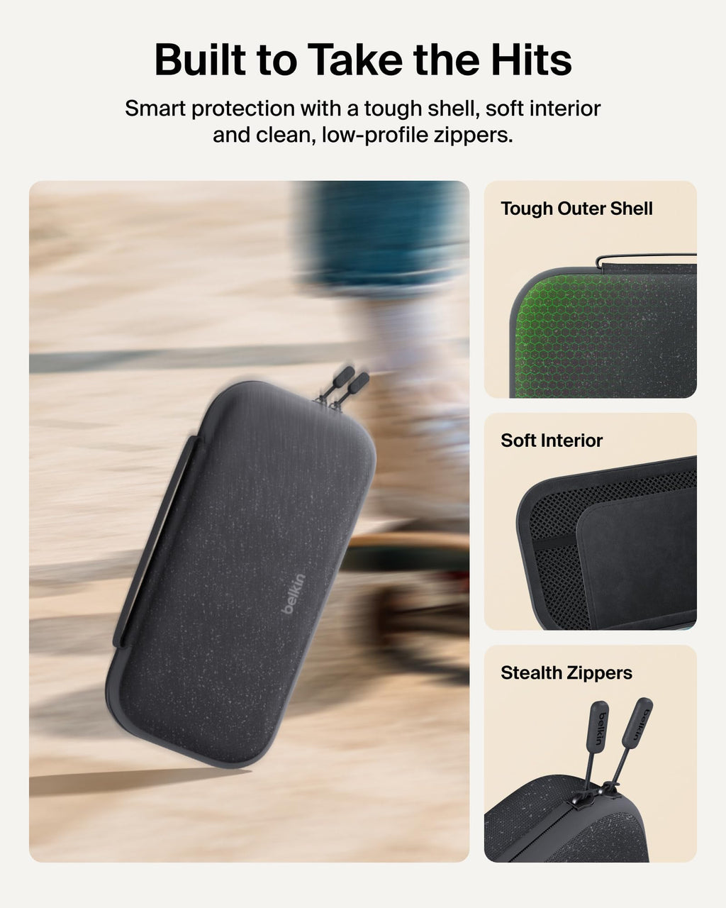 Belkin Nintendo Switch 2 Case, Slim Carrying Travel Bag with AirTag Holder