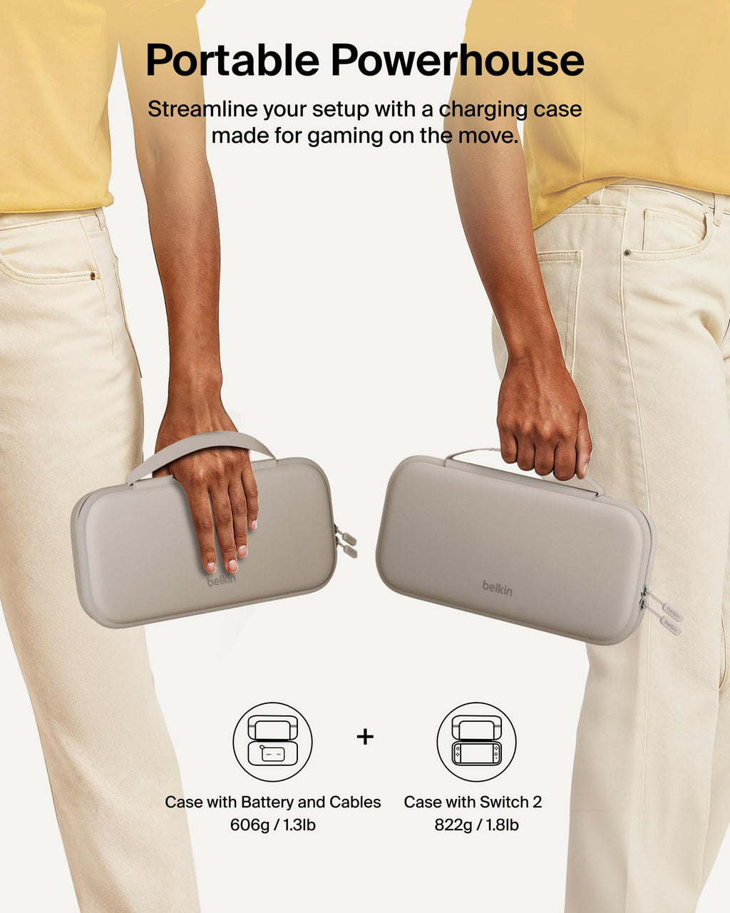 Belkin Nintendo Switch 2 Case, Slim Carrying Travel Bag with AirTag Holder