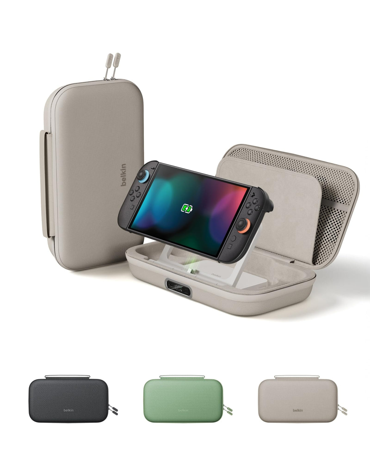 Belkin Nintendo Switch 2 Case, Slim Carrying Travel Bag with AirTag Holder