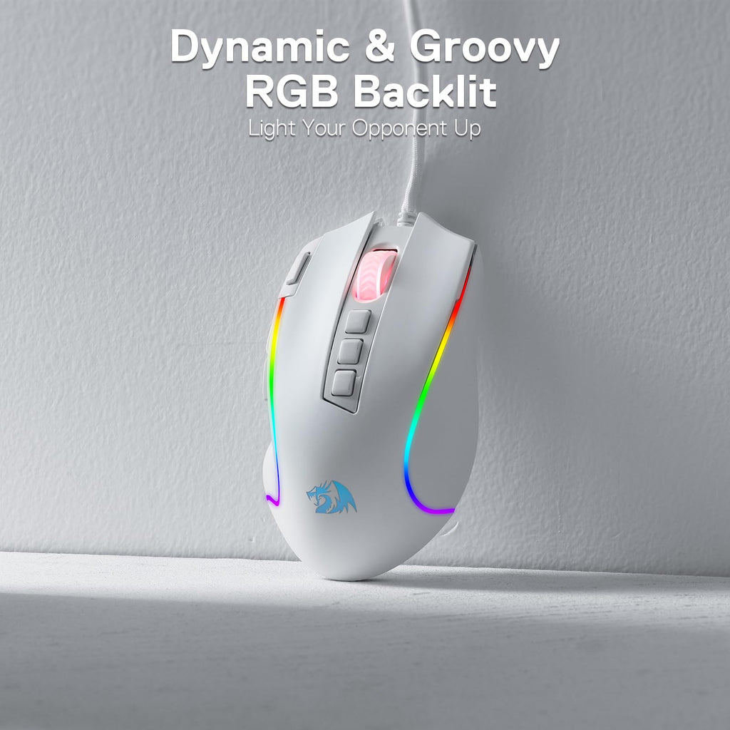 Redragon M612 Wired RGB Optical Gaming Mouse 8000 DPI Remapping Keys